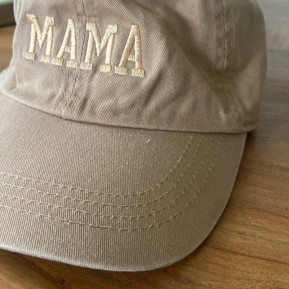 Boutique women’s MAMA embroidered baseball hat blush mauve brown dad cap OSFM